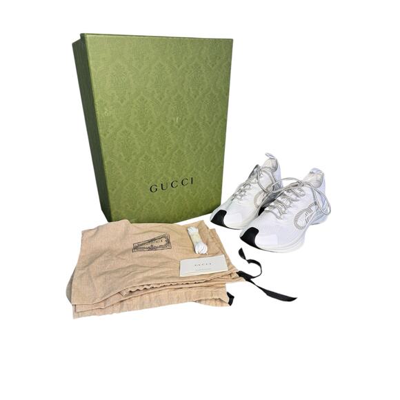 Gucci NIB Gucci Run Knit Sneakers in White Size 9.5 - Picture 2 of 10
